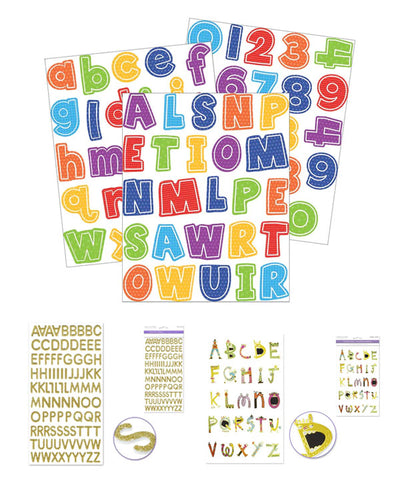 Alphabet And Numbers Stickers