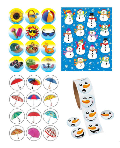Summer And Winter Stickers