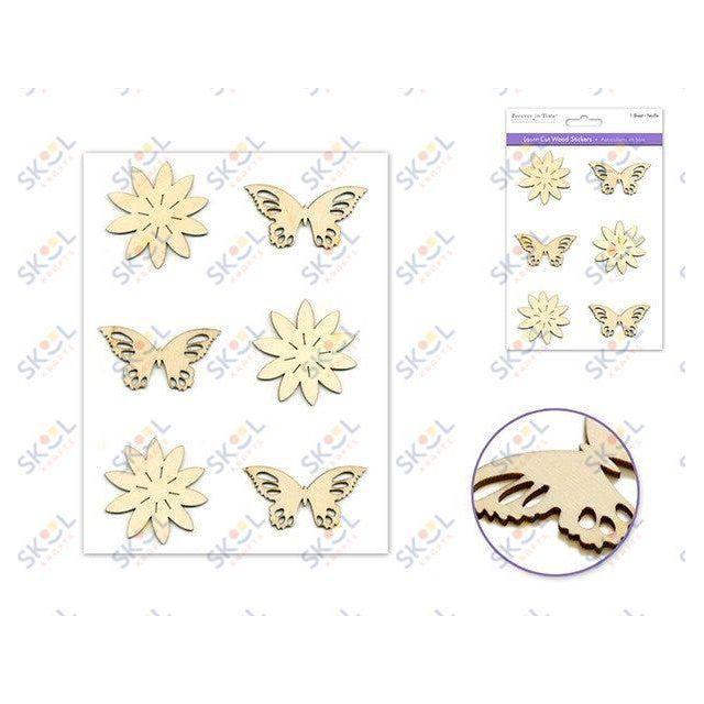 Paper Craft Emb: Laser Cut Wood Stickers 5"x8"