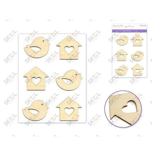 Paper Craft Emb: Laser Cut Wood Stickers 5"x8"