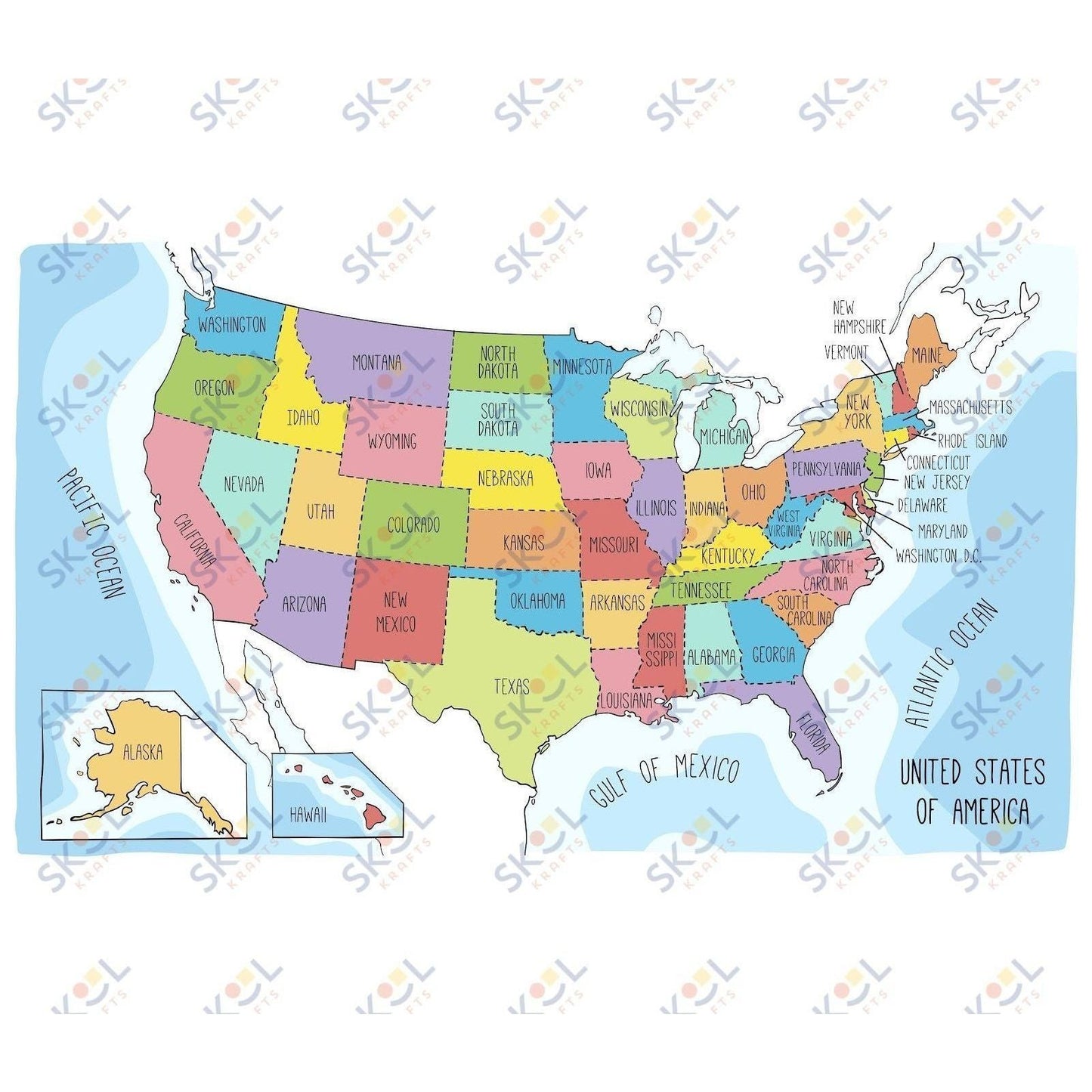 usa map 24x28 centerpiece