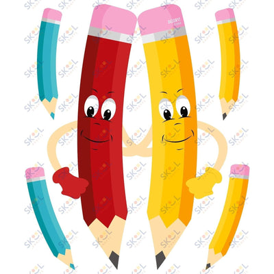 Happy Pencil Double CENTERPIECE 24x28