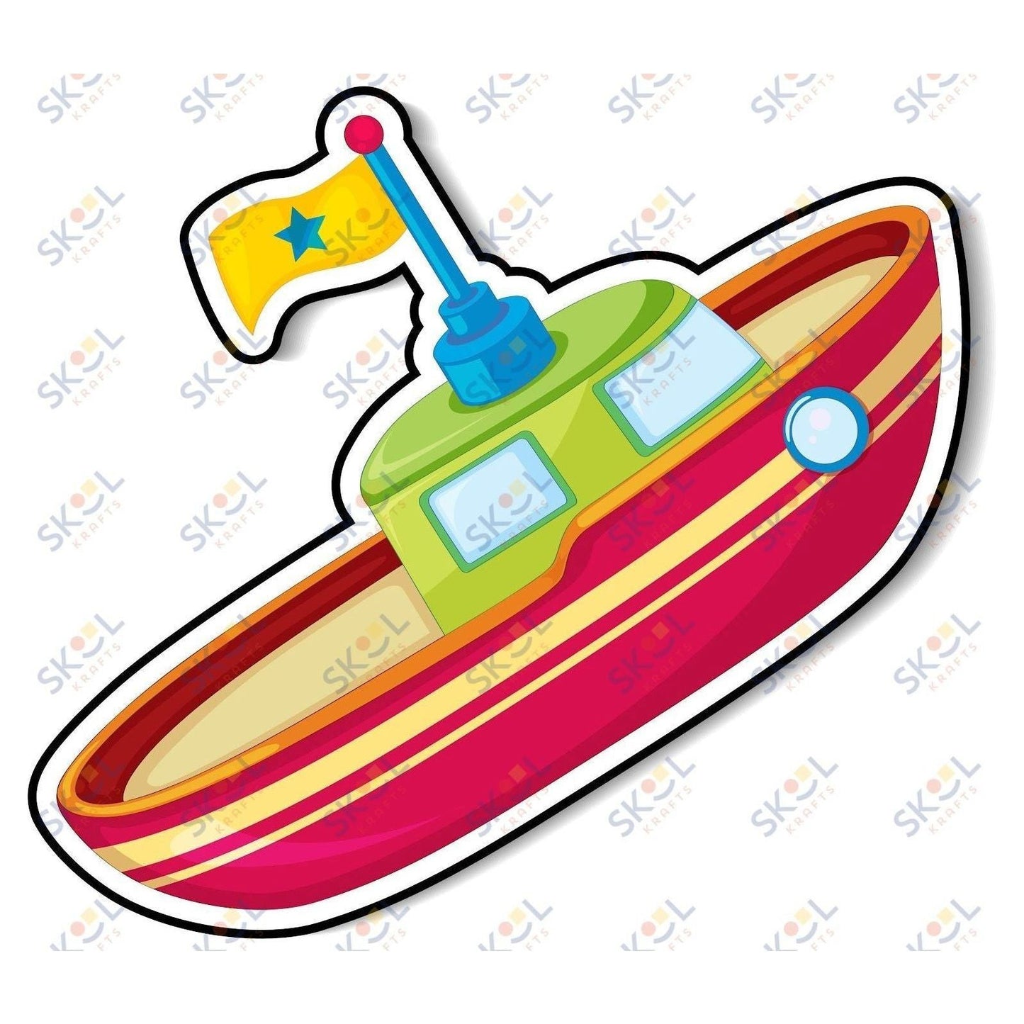 boat sticker centerpiece 24x28