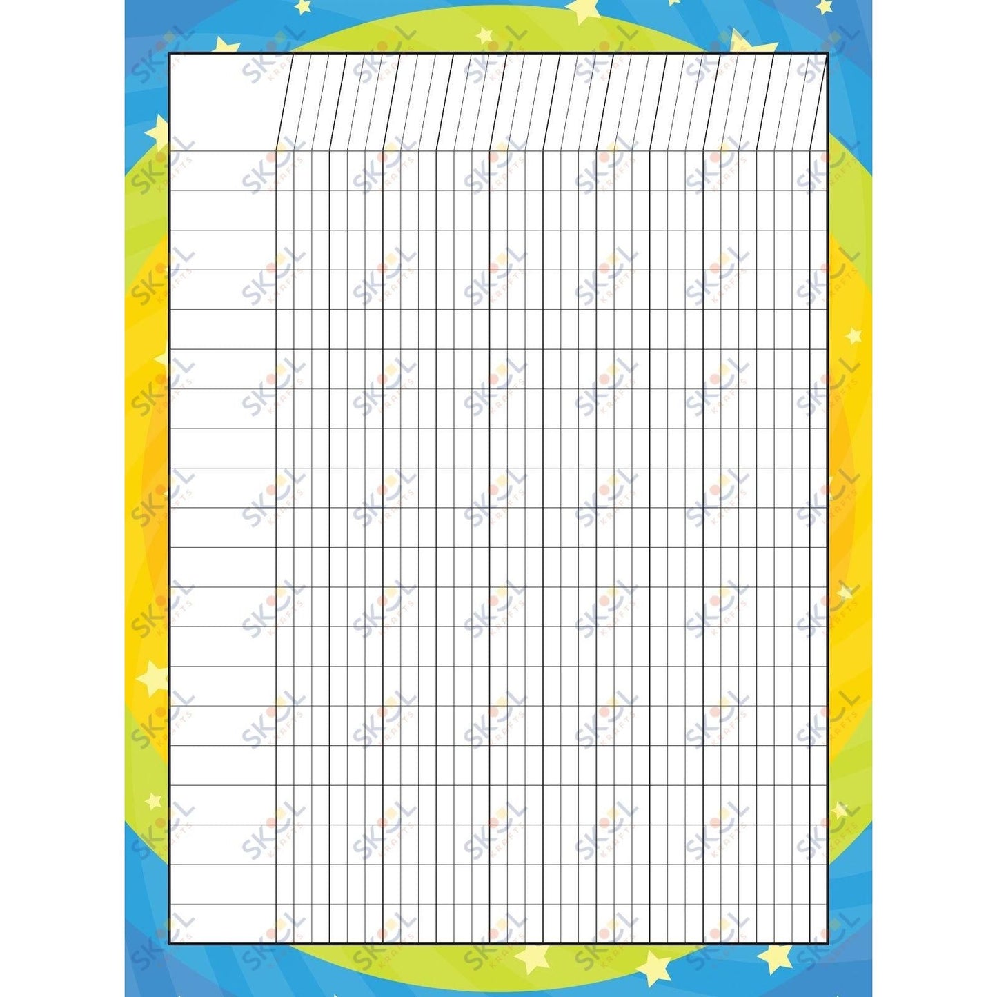 Class Incentive Charts - blue green concentric circles (18x24-inch)