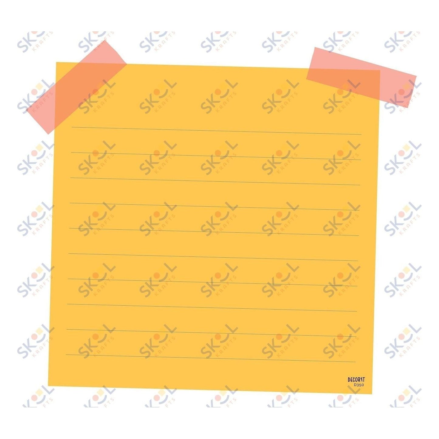 Yellow sticky notes CENTERPIECE