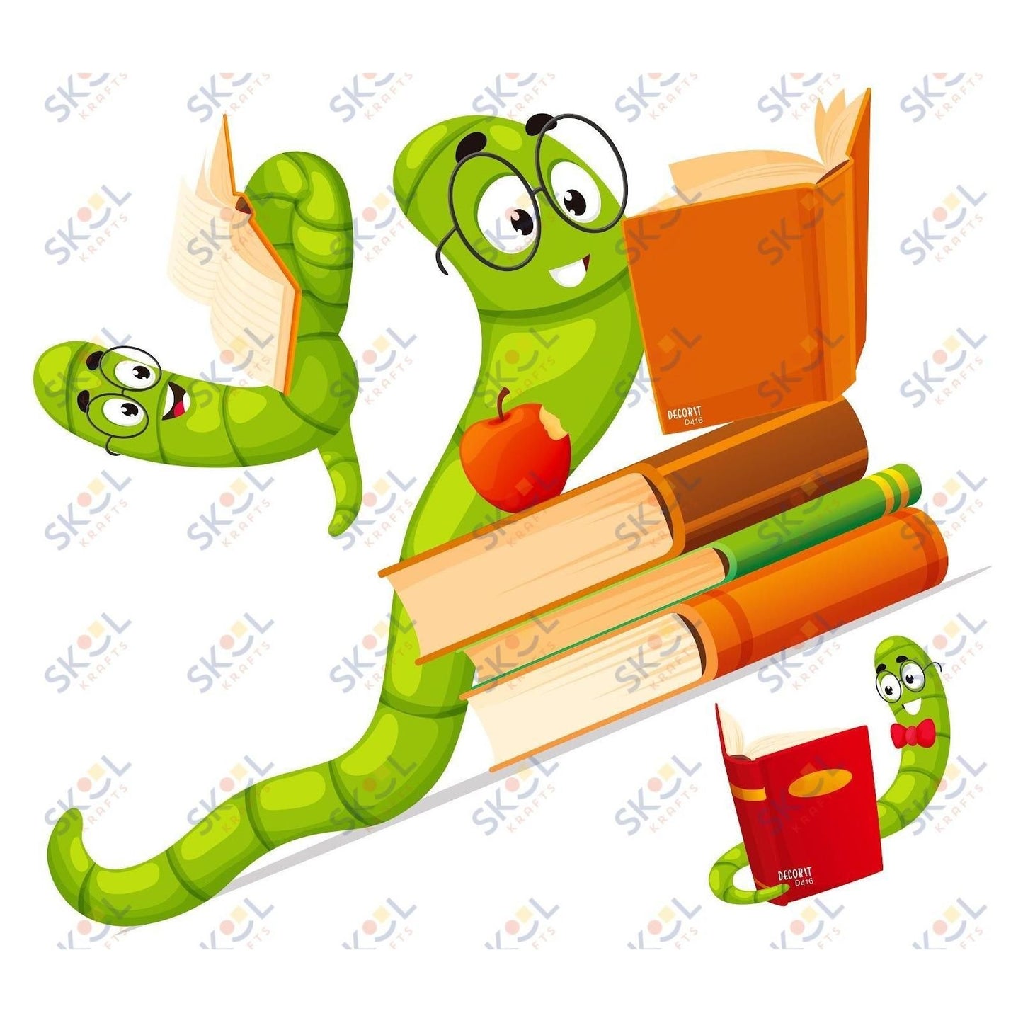 Bookworm CENTERPIECE 24x28