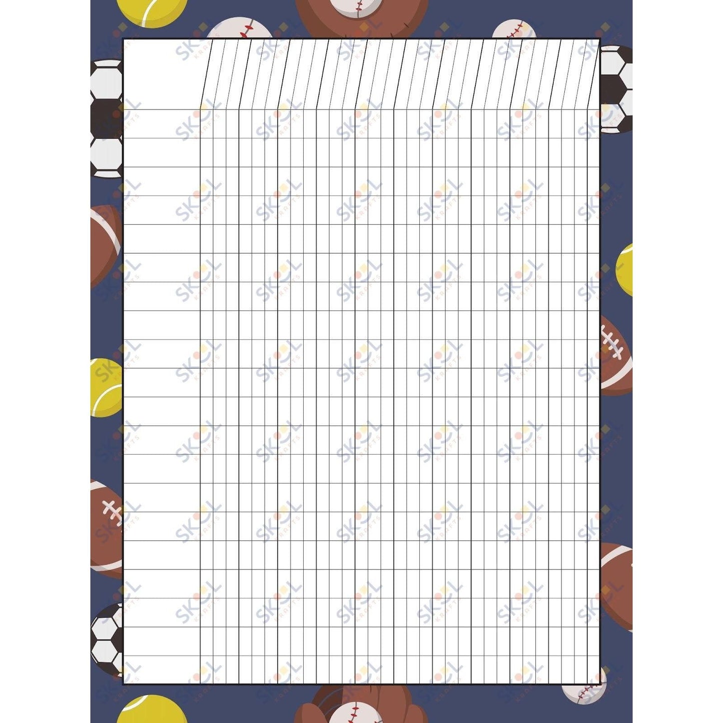 Class Incentive Charts - sports balls (18x24-inch)