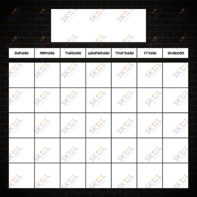 black brick english calendar 24x24