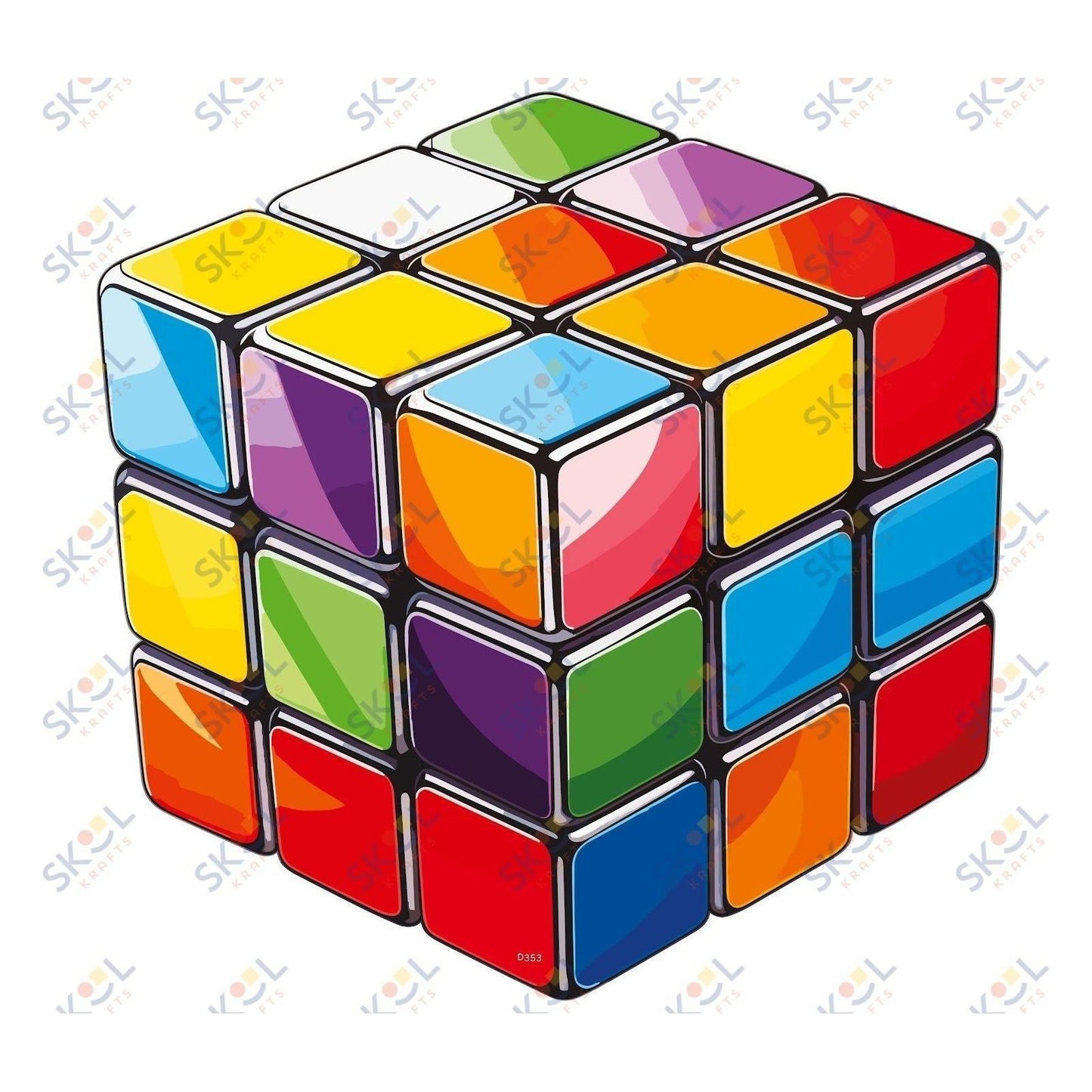 Rubiks Cube CENTERPIECE 24x28