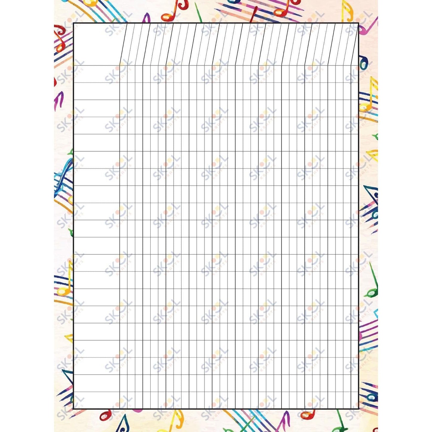 Class Incentive Charts - music notes (18x24-inch)