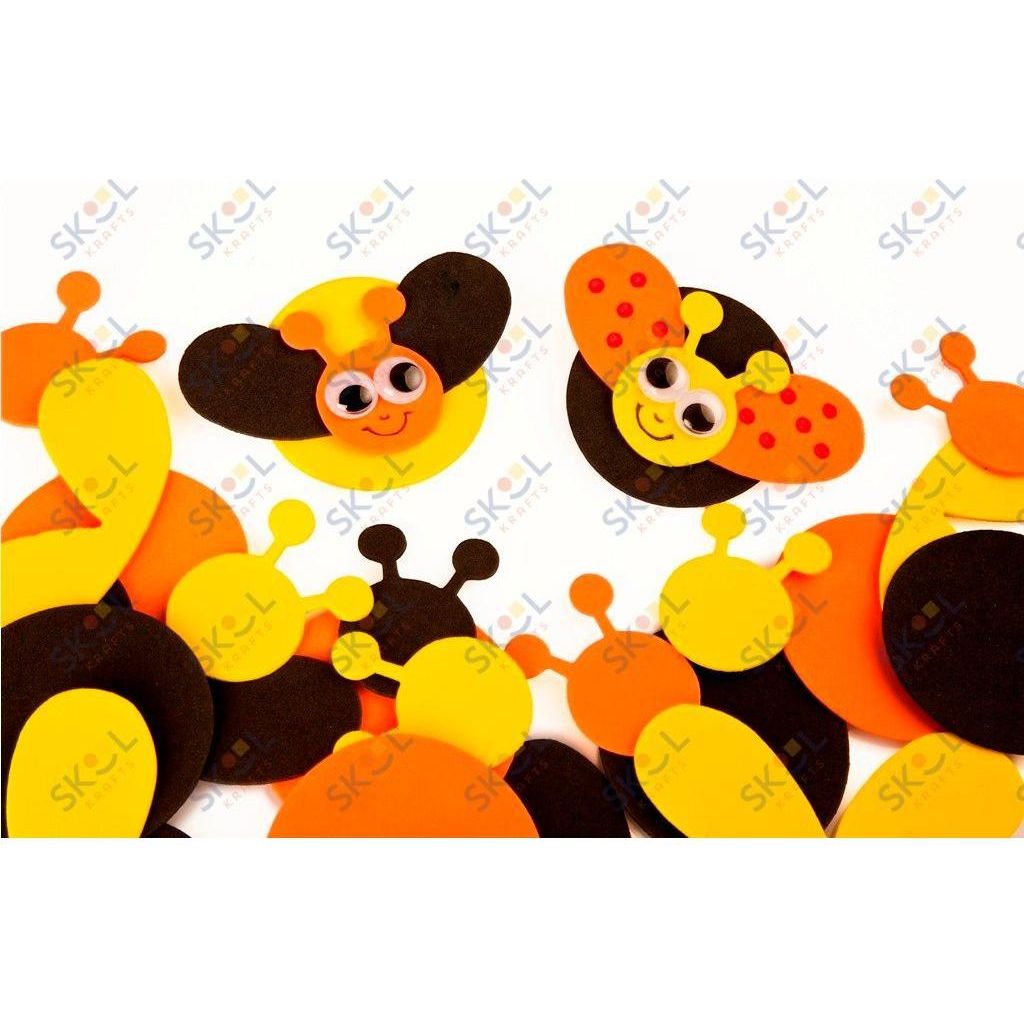 Bee Foam Shape 3 1/4"x 2 1/4" 20 sets