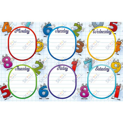 happy number weekly planner 17 x 11
