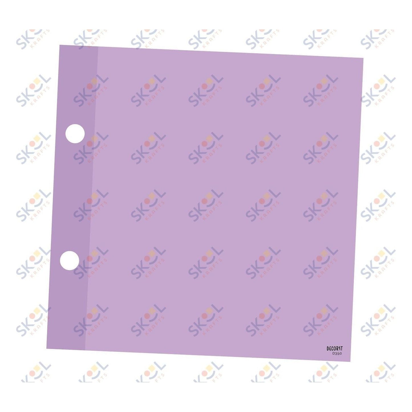 Purple hole punch sticky note CENTERPIECE