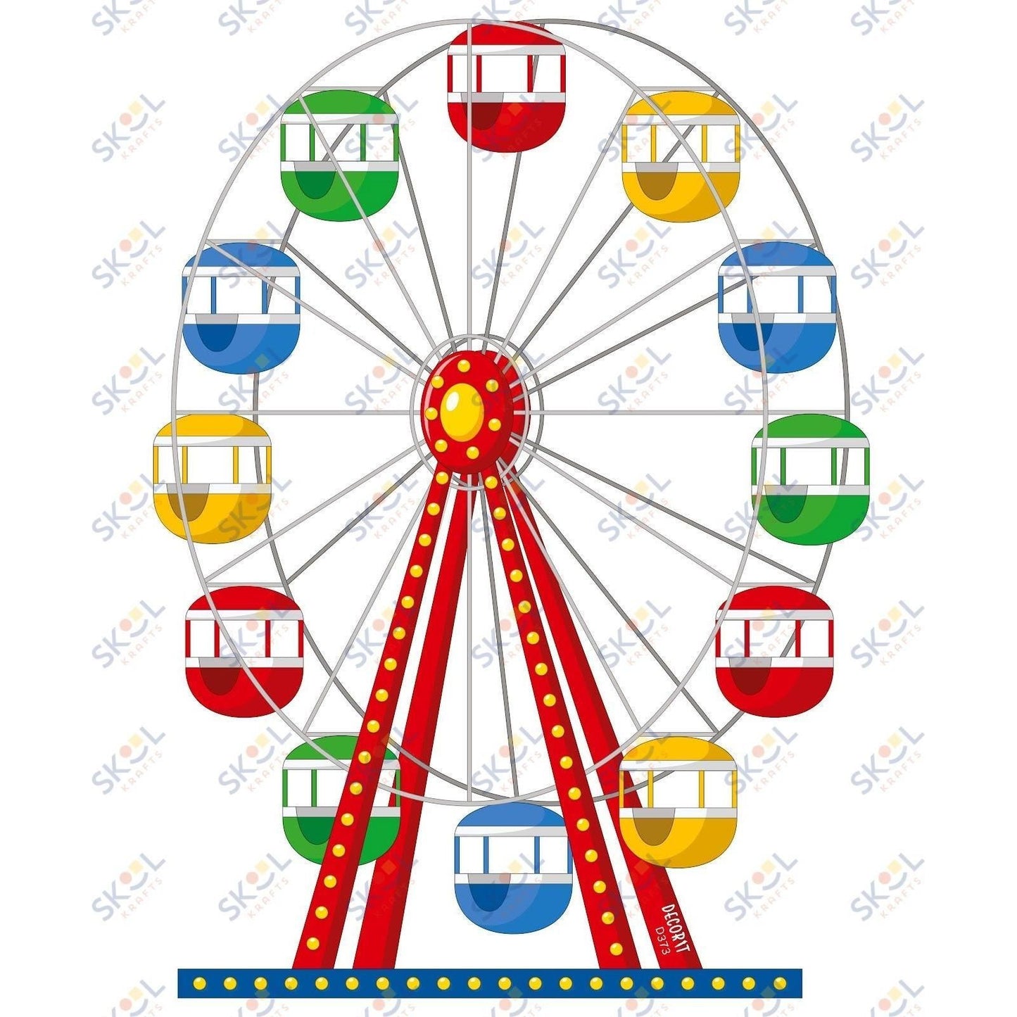 On the ride to success...Ferris wheel CENTERPIECE 24x28