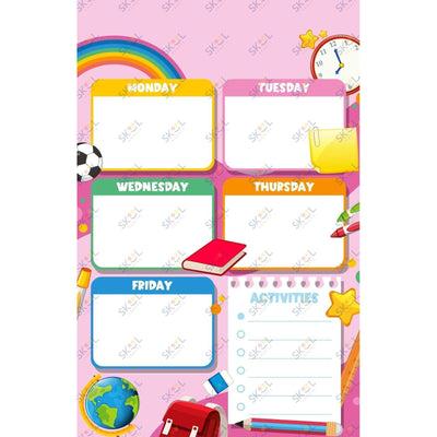 Pink days of the week - tags 17 x 11