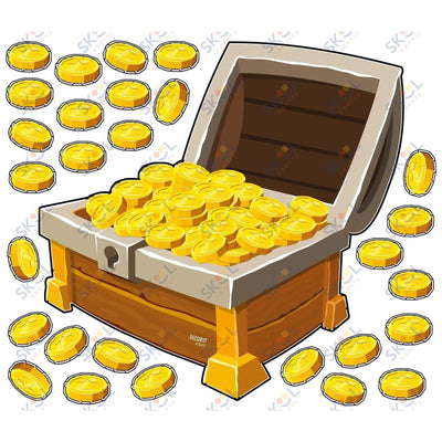Open Treasure Chest CENTERPIECE 24x28