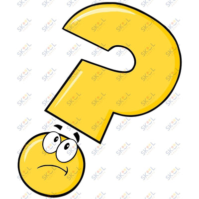 cartoon question mark centerpiece 24x28