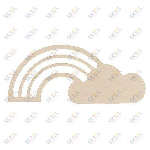 Unfinished Wood Rainbow: 5.63 X 2.5 Inches