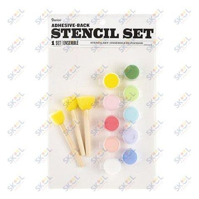 Floral Themed Stencil Set With Fabric Paint