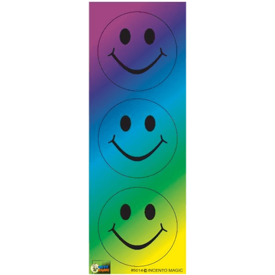 Colorful Smiley Circle Stickers (3 on a sheet) 25/pk