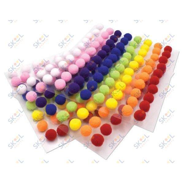 Self-Adhesive Pom-Poms 240 Pieces