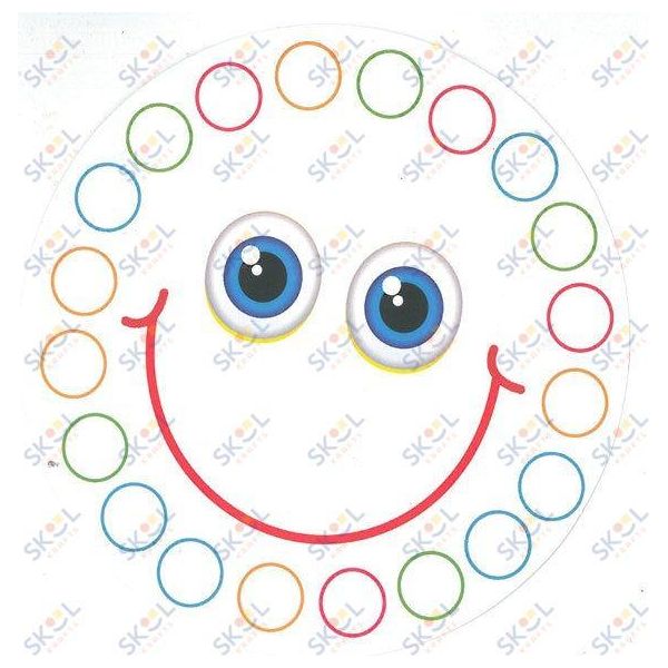 Smiley Coloring Craft 5" 20/pcs.