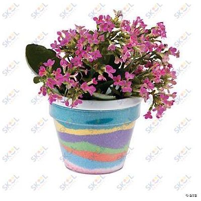 Plastic Sand Art Flowerpots 1pc