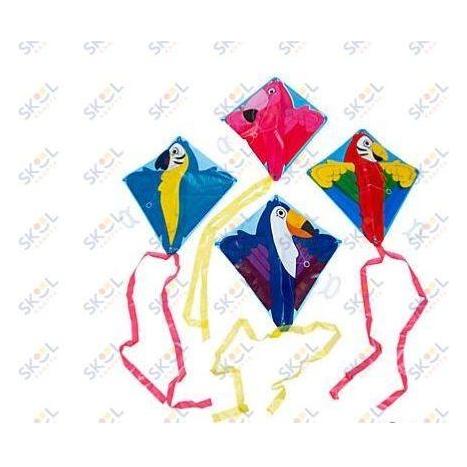 Tropical Bird Kites with Tail 12/pk