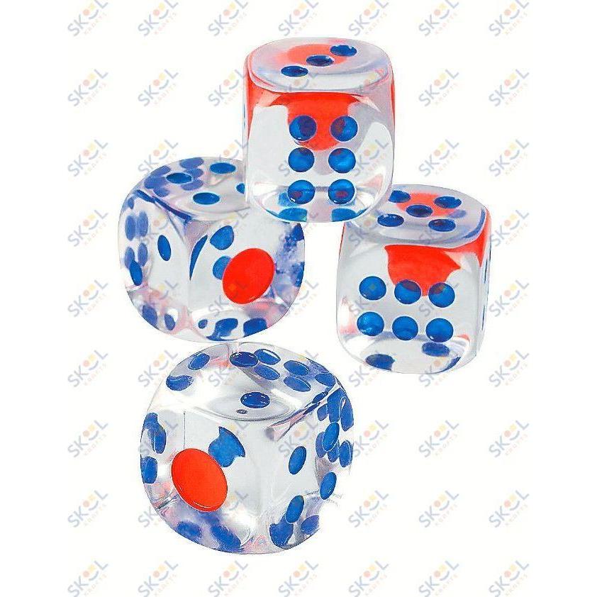 Transparent Dice 1" 12/pk