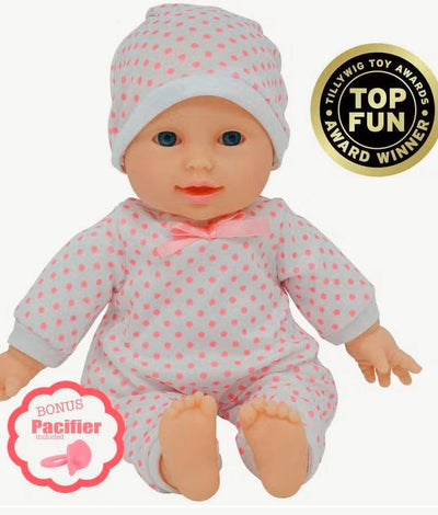 Baby Doll 11" With Polka Dots