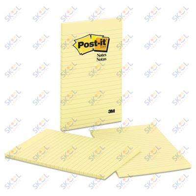 Sticky Notes Ruled (3" X 3", Yellow, 120/pk)