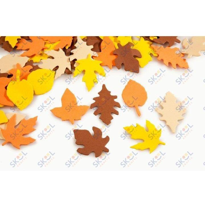 Fall Leaves Foam Cutouts 60/pk 2" x 1 1/2"