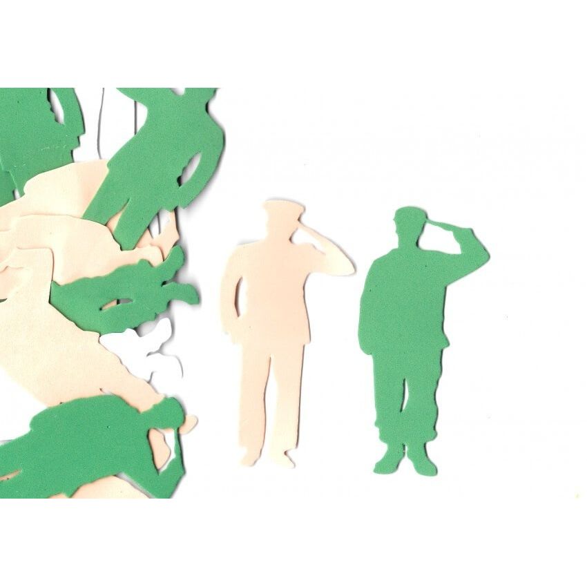 Officer and soldier Foam 10 of Each 2.75x4.75