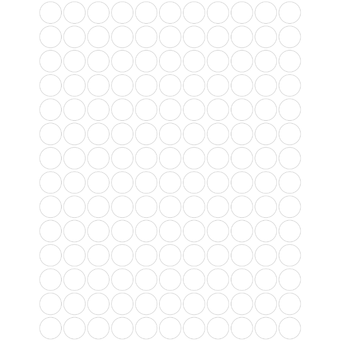 Color Coding Dot Stickers All 1/4" White 10mm Color Print 32/pk