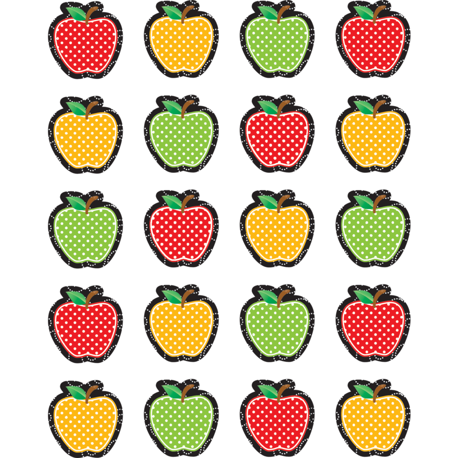 Dotty Apples Stickers 1" 120/pk