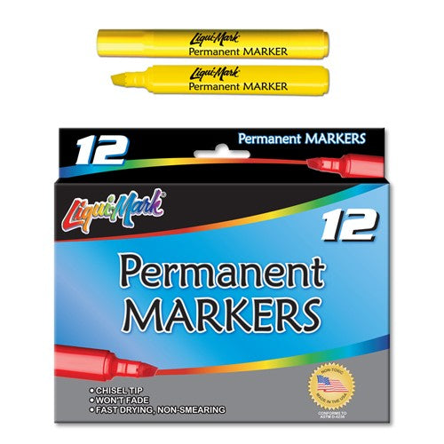 Chisel Tip Broadline Permanent Markers