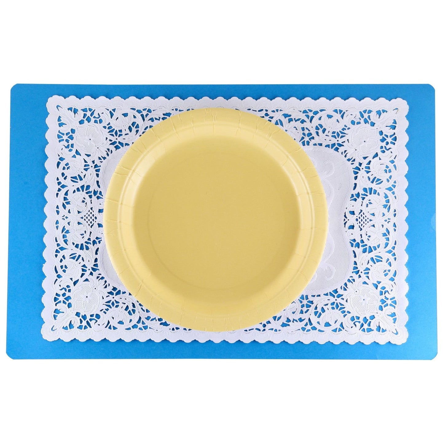 Rectangular Paper Doilies (White, 10" x 14", 100 Pack)