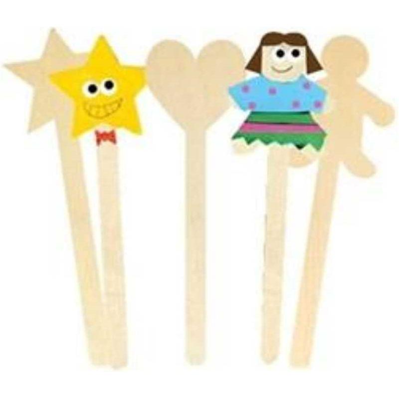 Wood Die Cut Craft Sticks (Heart, 6/pk) (Closeout)