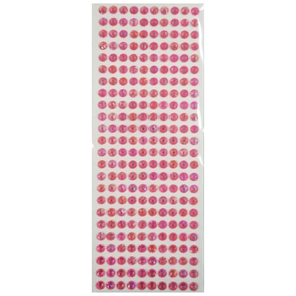 Adhesive Rhinestone Pink 7mm 240/pk