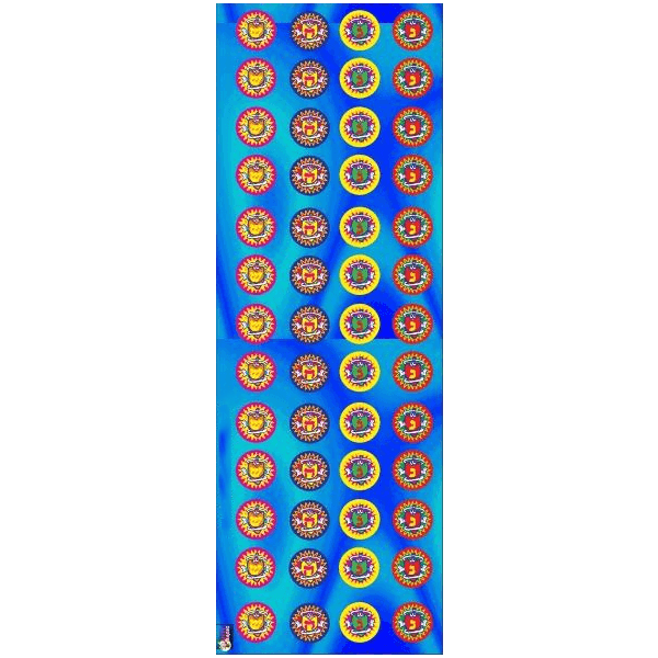 Dreidel Circle Stickers 6 sheets/pk
