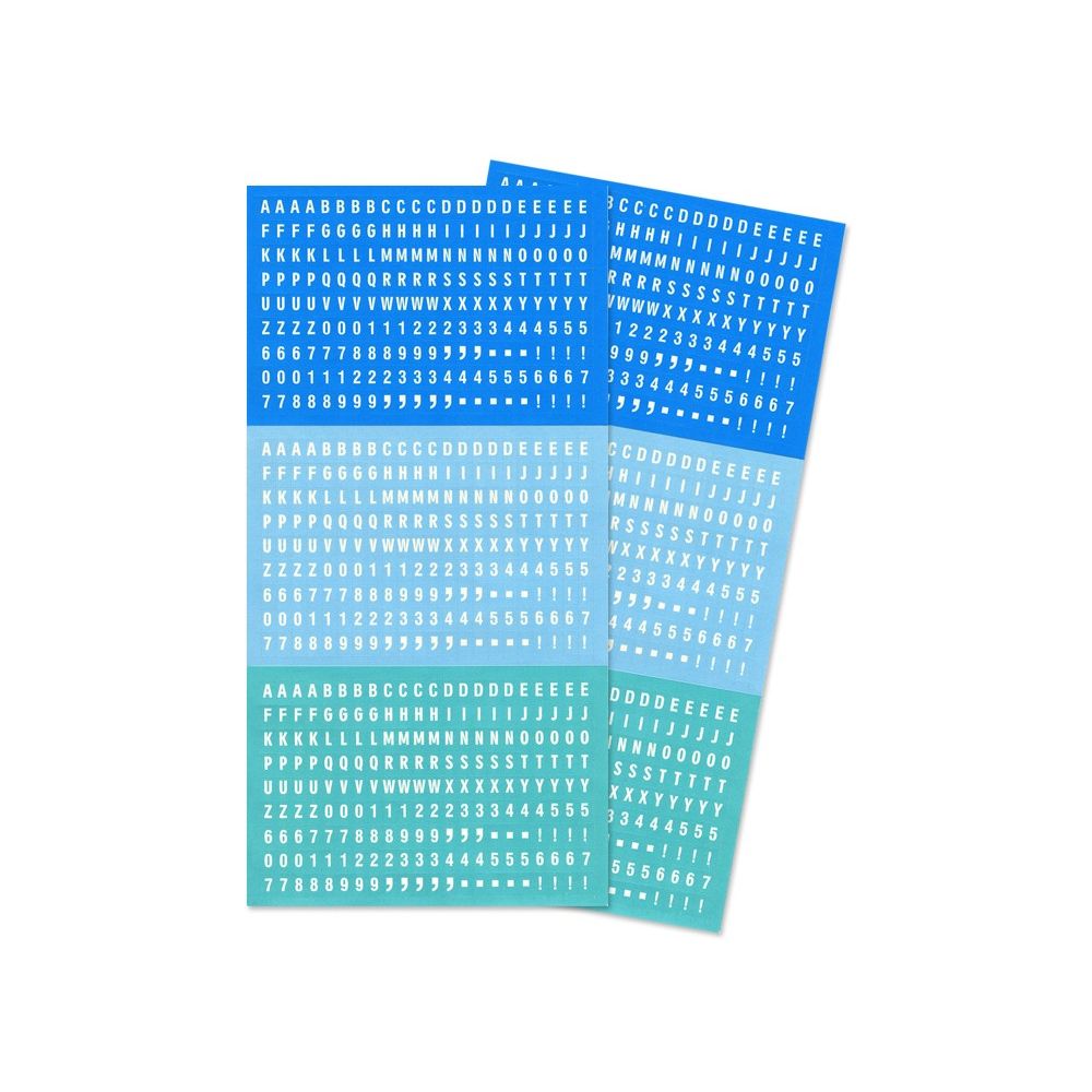 Mini Font Craft Stickers Blue (Discontinued)