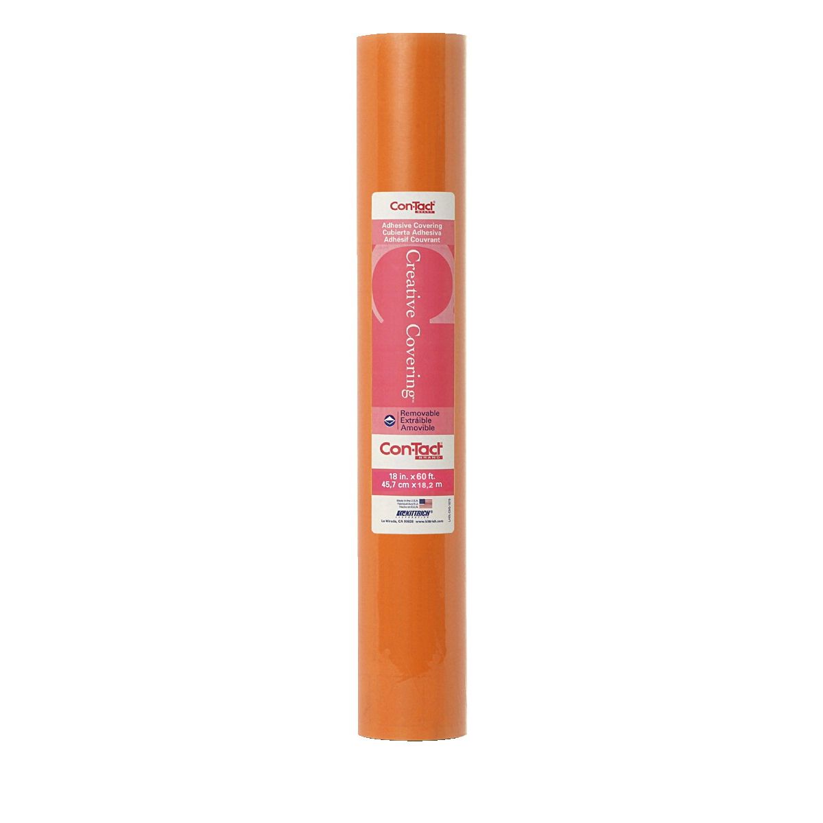 Con Tact Repositionable Cover 18 W X 60 L Color Orange