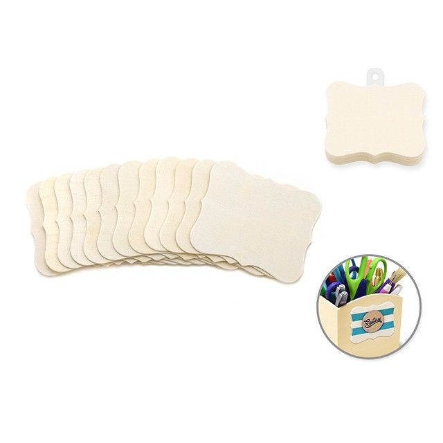 8cm Wood Shapes x12