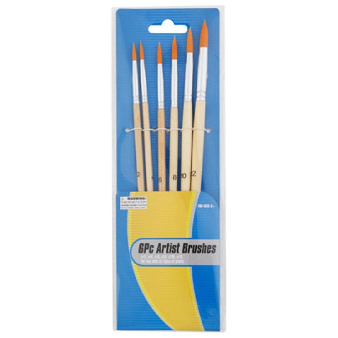 Artist Paint Brush 6pcs Set #2,4,6,8,10,12