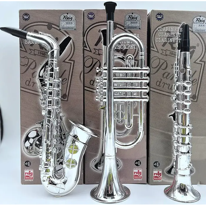 Real Toy Instrument Set (Trumpet, Saxophone, Clarient) 16"