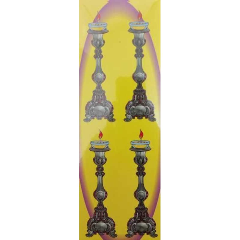 Shabbos Candle Sticks Stickers (25 Sheets)