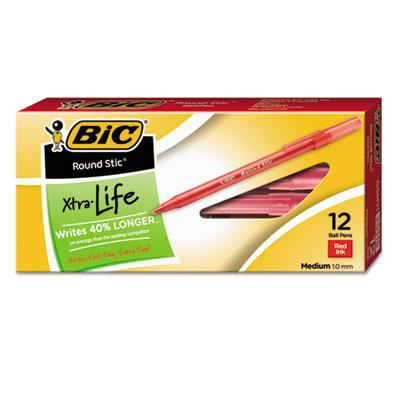Round Stic Medium Ballpoint Pen 12/pk (Blue)