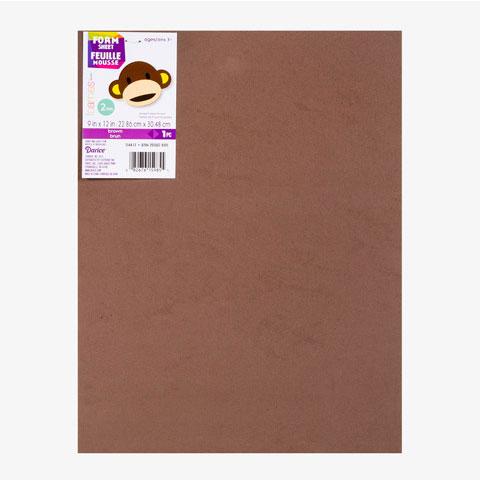 Foam Sheets (Brown, 9" x 12")