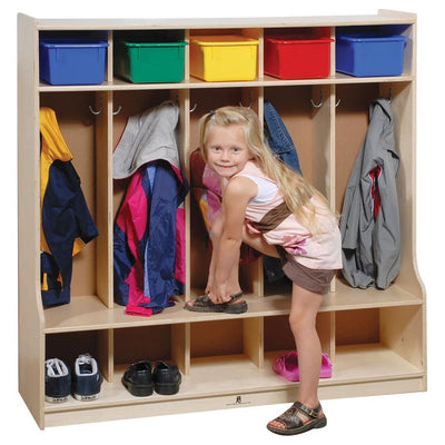 5-Section Locker with Seat/Step