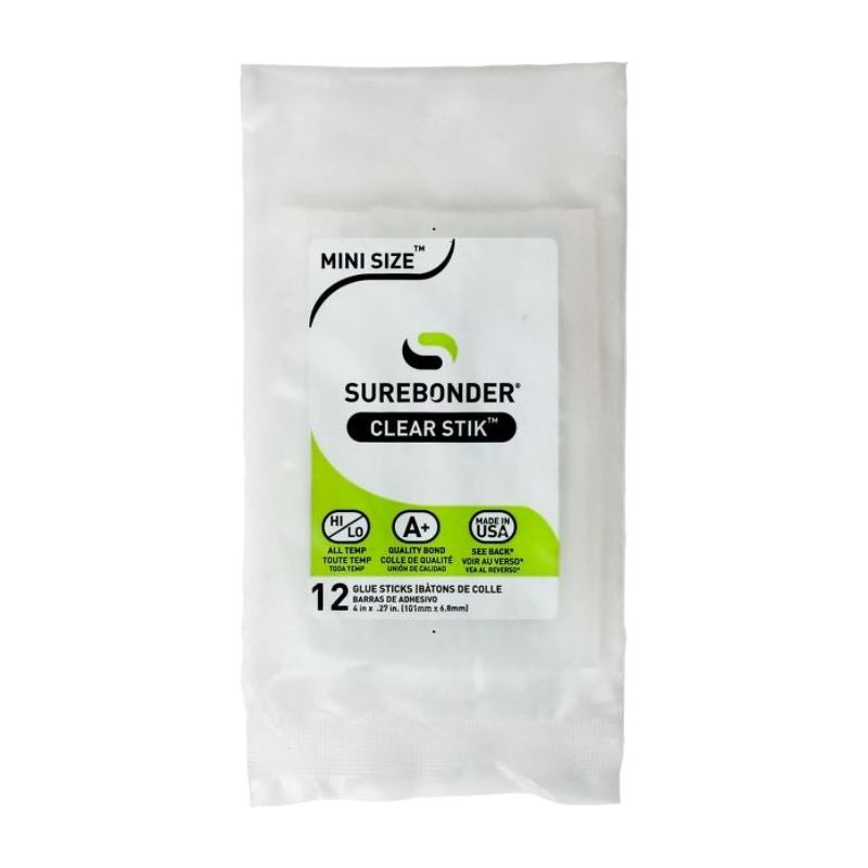 Clear Hot Glue Sticks Mini Size 4" 12/pk